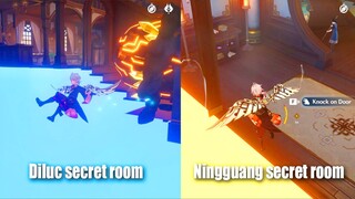 What's in Diluc Secret Room & Ningguang Wake Up Room? - Genshin Impact