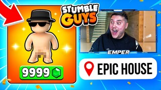 CONSEGUI la NUEVA SKIN ESPECIAL de STUMBLE GUYS en la EPIC HOUSE! 😱