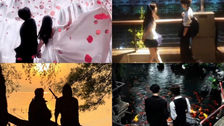 A roundup of the “Cherry Blossom Grass in a Lover’s Arms” transition videos that went viral on Douyi