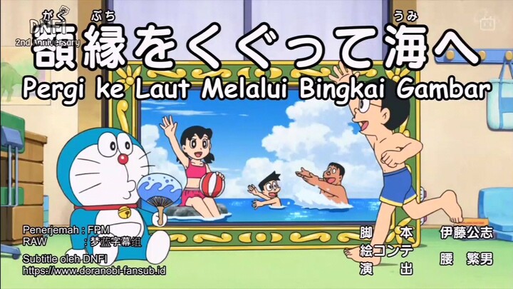 Doraemon Subtitle Bahasa Indonesia...!!! "Pergi Ke Laut Melalui Bingkai Gambar dan Chukenpa"