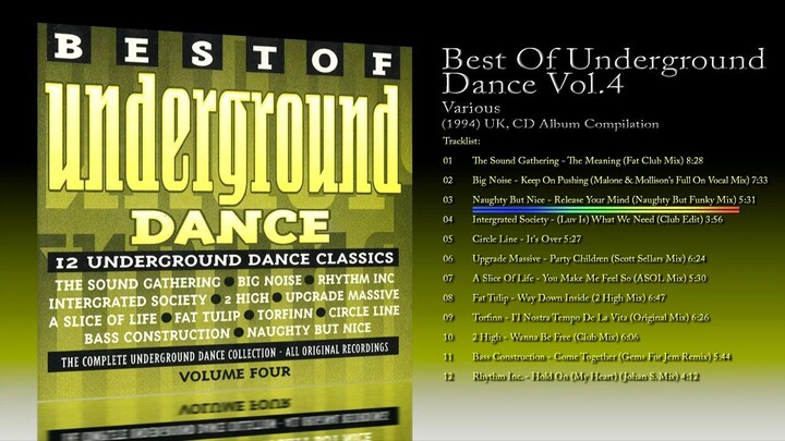 Best Of Underground Dance Vol.4 (1994) Various [CD Album]