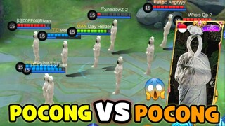 5 POCONG VS 5 POCONG DI MOBILE LEGENDS! JADI HOROR SAMPE BALAPAN POCONG SEMUA