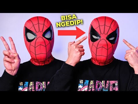 TOPENG TOM HOLLAND INI BISA NGEDIP KAYAK DI FILMNYA! | SPIDER-MAN MECHANICAL LENSES CATTOYS LIFESIZE