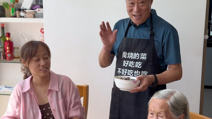 Dad-in-law cooked some creative dishes today… and it’s a family rivalry for his affection with my br