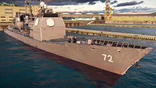 Modern Warships: the rarely use ship USS VELLA GULF in action.