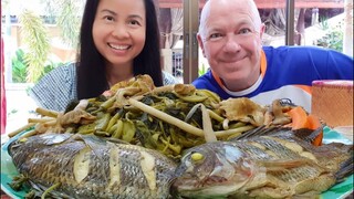 ปลานิลนึ่ง น้ำจิ้มรสแซ่บ ผักเต็มถาดยักษ์ พร้อมวิธีทำ Steam Fish and Veggies & Spicy Dipping