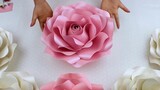 Hướng dẫn thủ công nghệ thuật giấy sáng tạo - Hướng dẫn làm hoa hồng lớn bằng bìa cứng