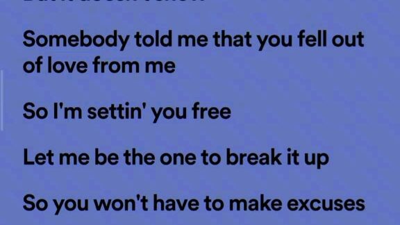 let me be the one