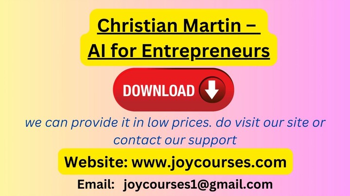 Christian Martin – AI for Entrepreneurs