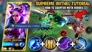 IRITHEL BEST BUILD 2022 | HOW TO COUNTER META HEROES | BUFFED IRITHEL TOP GLOBAL GAMEPLAY 🔥