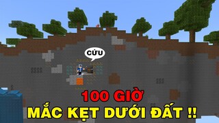 100 Giờ Mắc Kẹt Dưới Khe Nứt Lava Rộng | TRONG MINECRAFT PE..!!