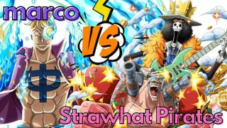 Marco the Phoenix vs Strawhat Pirates Brook and Franky - One Piece Pirate Warriors 4 Gameplay