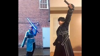 Eugeo and Kirito Cosplay #cosplay #swordartonline #eugeo #kirito #eugeocosplay #kiritocosplay