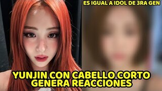 FOTOS DE YUNJIN DE LE SSERAFIM CON CABELLO CORTO BAJO ATENCIÓN