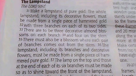 Daily Verse.        Exodus 25:31-40