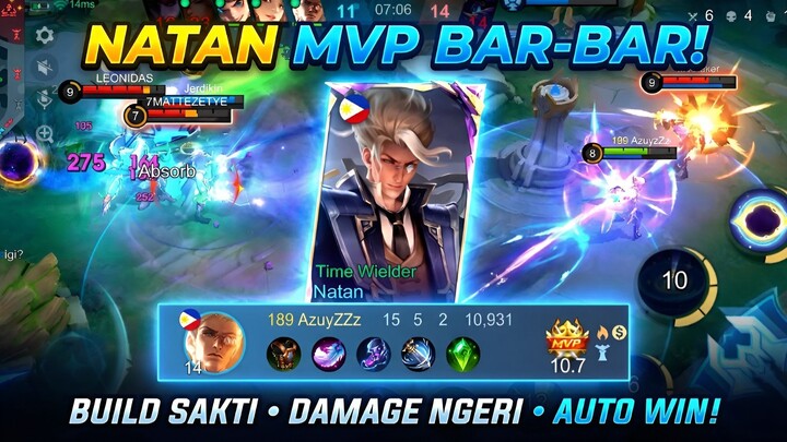 Natan🤯 Build Sakti, Damage Ngeri Sampai Lawan Nyerah, MVP Dominasi Game dari Awal Sampai Akhir! 🚀