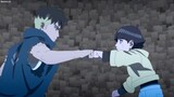 Kawaki and Himawari fist bump like Naruto did with Kurama in the old day