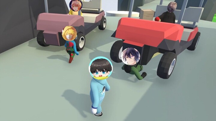 When the rubber people encounter a "golf club" while completing a level!?