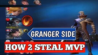 HOW TO STEAL MVP FROM AN EXPERT FANNY WHEN PLAYING GRANGER SIDELANE USING EXECUTE | AkoBida - MLBB