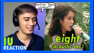 REACTION to IU 'eight' Acoustic Ver. Live Clip