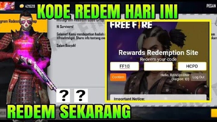 KODE REDEM TERBARU FF HARI INI 17 OKTOBER 2021 | KODE REDEM FF HARI INI