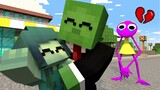 Monster School: Purple miss Family - Rainbow Friends Sad Story | Minecraft Animation