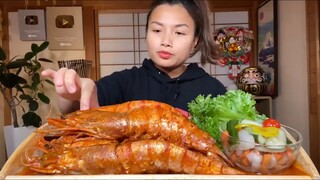 Mukbang tôm nữ hoàng cùng chị Quỳnh Trần JB #mukbang #ASMR