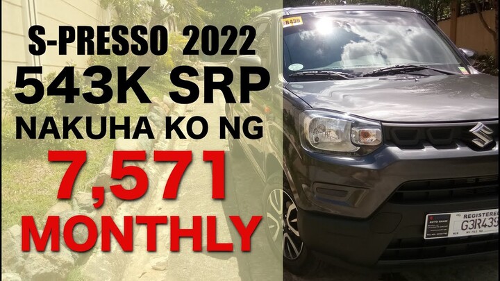 Suzuki S-presso 2022 Paano bumaba monthly || Detailed Pricing and Mode of Payment