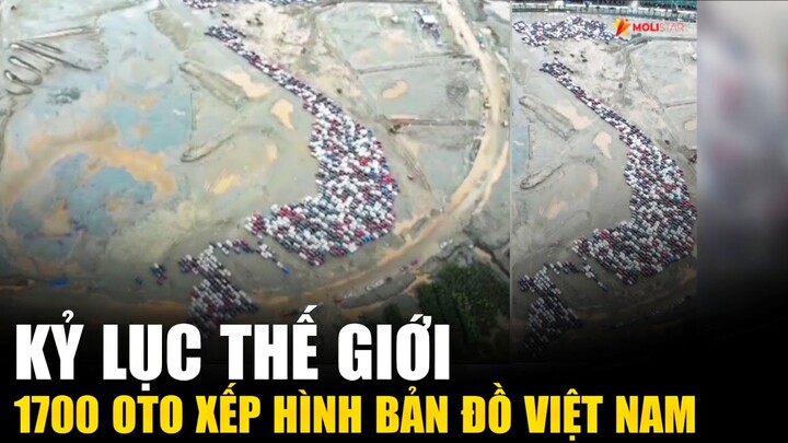 KỶ LỤC THẾ GIỚI: 1700 ô tô xếp hình bản đồ Việt Nam