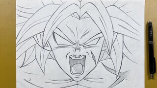 How to draw broly || step-by-step - Dragonball super |