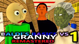 CLASSIC BALDI'S BASICS VS GRANNY 1 CHALLENGE REMASTERED! Minecraft Game Animation Video