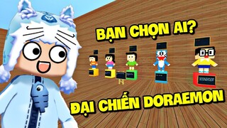 KHI TẤT CẢ MỌI NGƯỜI BIẾN THÀNH NHÂN VẬT TRUYỆN TRANH DORAEMON TRONG MINI WORLD, MEOWPEO MINI GAME