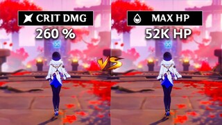 CRIT vs HP% !! 50K HP Yelan vs 260 CD Yelan !! | Genshin Impact |