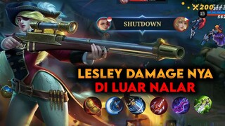 GILAKK!! DAMAGE LESLEY CUMAN 1 HIT DOANG 😱 | MOBILE LEGENDS