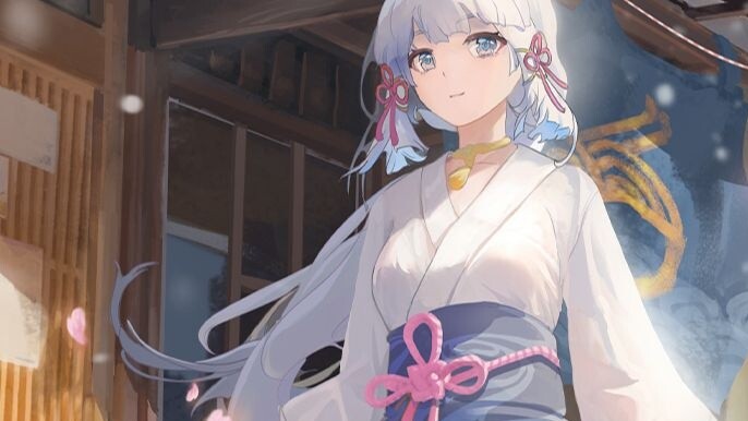 [Genshin Impact] Kamisato Ayaka's new skin! Super beautiful original yukata - "Thousand Snow Street"