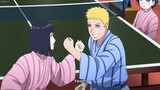 Naruto and Hinata compete with Boruto and Kawaki for the table tennis championship