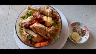 hướng dẫn-món Gà nấu pate gan xúc xích-bếp cô tư
