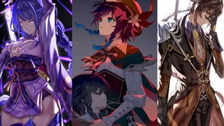 Game|Genshin Impact|Cắt ghép theo âm nhạc - Tuyển tập ba vị thần