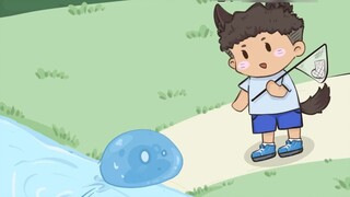 【Awu's Adventure】The story of White Socks, Little Dog Boy and Slime!!!