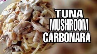 how to cook "creamy tuna mushroom carbonara"