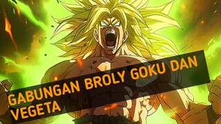 Broly goku dan vegeta bergabung menjadi brokuta melawan Dark angel | Dragon ball fan made