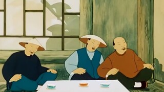 "The Story of the Yellow Crane" is adapted from a Chinese folk tale. The painting on the wall has co