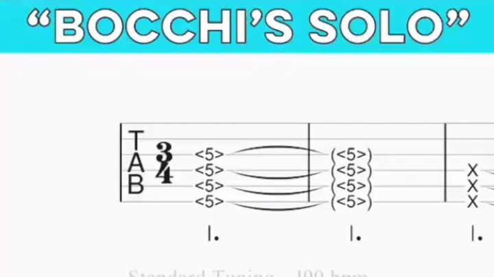 Bocchi guitar solo tutorial