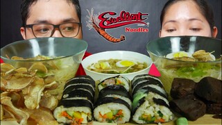 CRISPY BACON STRIPS, KIMBAP & EXCELLENT WATANOODLES INSTANT RAMEN | MUKBANG PHILIPPINES