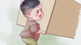 Lihatlah ekspresi kecil ini, dia benar-benar berusaha keras