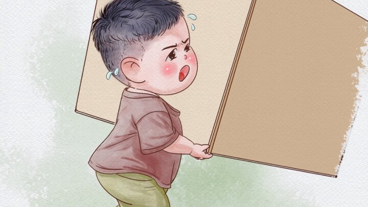 Look at this little expression, he is really trying hard