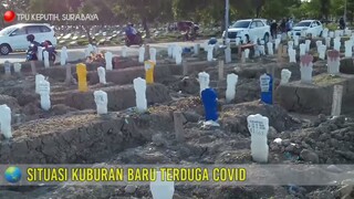 Situasi Kuburan Baru Terduga Covid TPU Keputih Surabaya