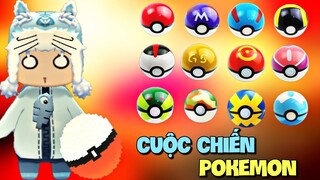 Cuộc chiến giả lập Pokemon trong Mini World | Mini Game | Meowpeo