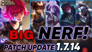 BYE BEATRIX NERF 2022 | BIG NERF FOR BEATRIX | PATCH 1.7.14 | MLBB NERF UPDATE | MLBB NEW UPDATE