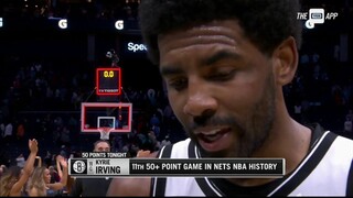 Kyrie Irving (50 Pts) Postgame Interview as Nets past Hornets 132-121